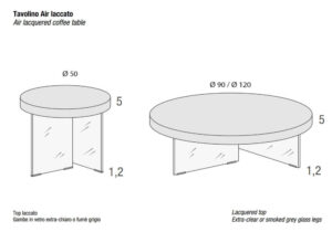 Tavolino tondo Air coffee table - Lago Design - Fattorini Design