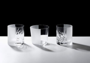 bicchiere tumbler opaco trasparente collezione in tagli knindustrie