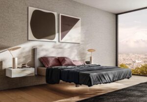Letto sospeso Fluttua con testiera sfoderabile Lago