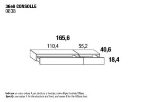 Consolle 36e8 mod. 0838 - Lago - Fattorini Design