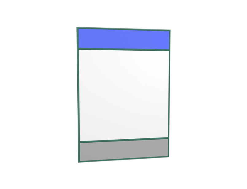 specchio quadrato colorato vitrail magis