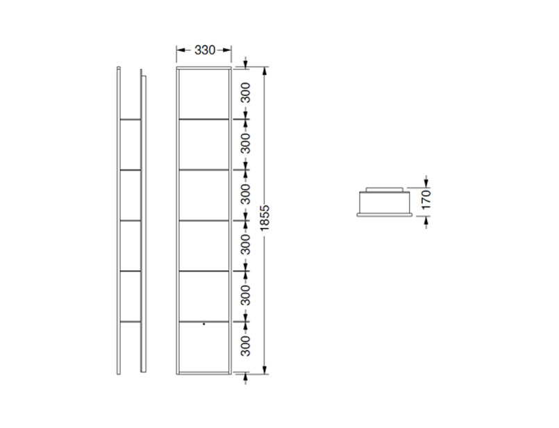 Scaffale di base Flexibel neutro alto FSC® (HxLxP) 170 x 80 x 40 cm