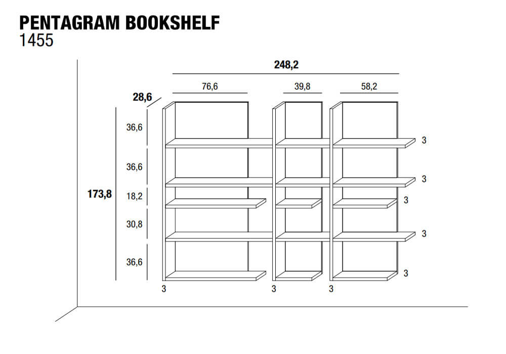 Libreria Pentagram - Lago Design - Fattorini Design