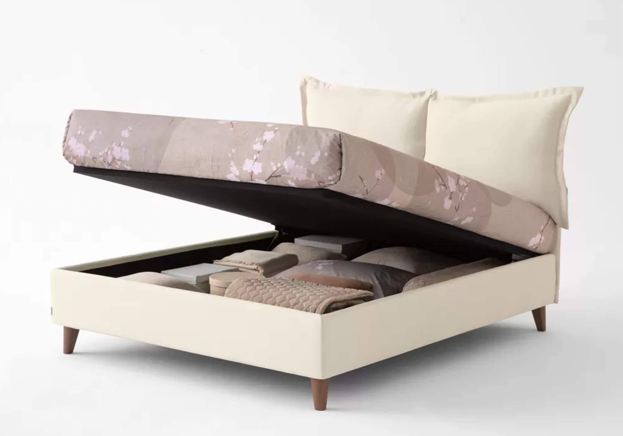 letto contenitore con cuscini reclinabili Mariposa Oggioni