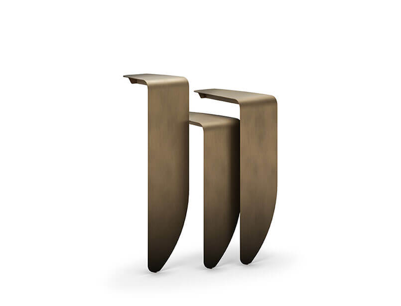 consolle di design a muro in metallo oxybrass Peninsula Cattelan Italia consolle di design a muro in metallo oxybrass Peninsula Cattelan Italia