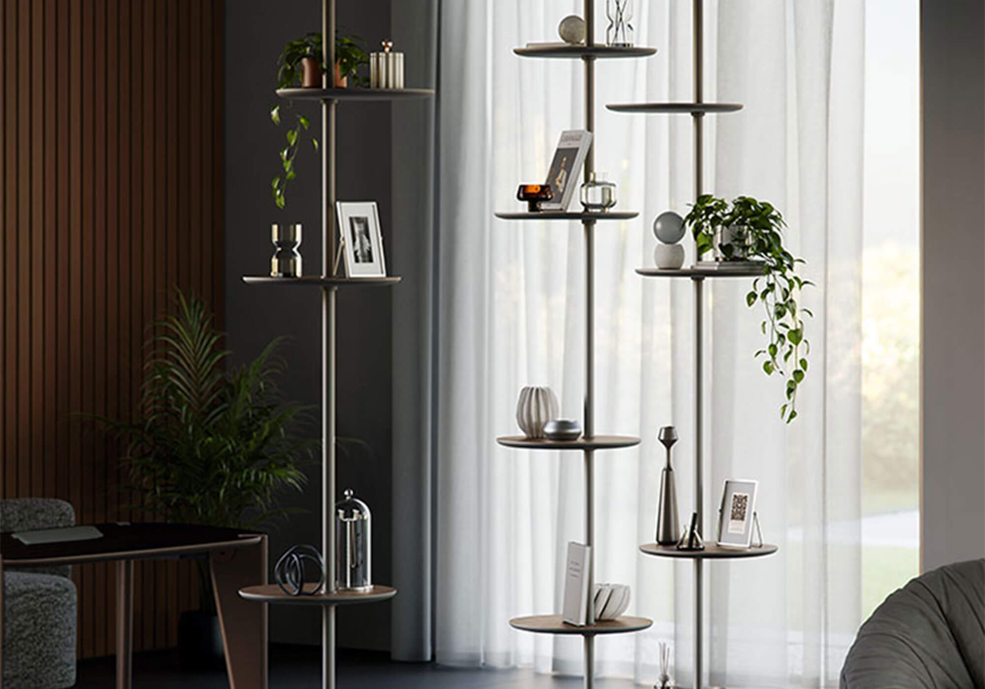 libreria ad albero moderna con ripiani rotondi Address Cattelan Italia libreria ad albero moderna con ripiani rotondi Address Cattelan Italia