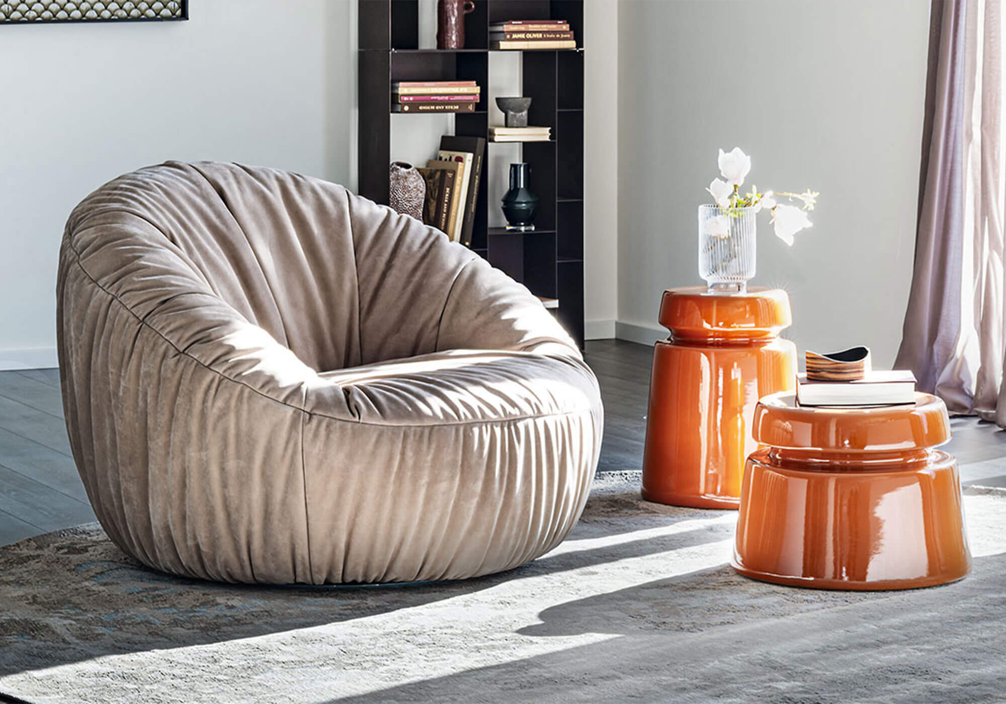 poltrona girevole da salotto moderna Peggy Turn Cattelan Italia poltrona girevole da salotto moderna Peggy Turn Cattelan Italia