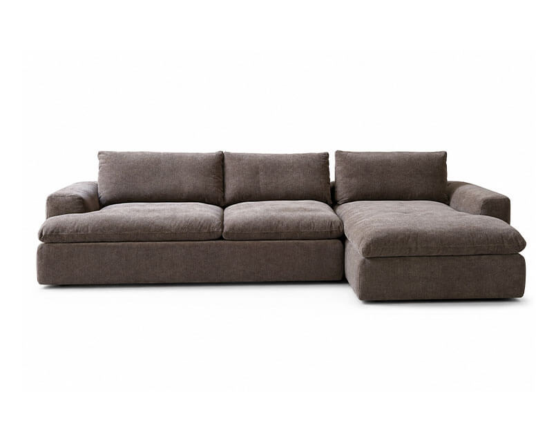 divano moderno con chaise lounge in tessuto color grigio marrone Juno Nicoline Italia divano moderno con chaise lounge in tessuto color grigio marrone Juno Nicoline Italia